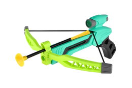 Teddies Pistole/kuše s lukem na přísavky plast 25cm + šípy 3ks v krabici 36x21x5cm