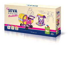 Stavebnice Seva Rodina Procházka plast 166ks v krabici 32x17x8cm