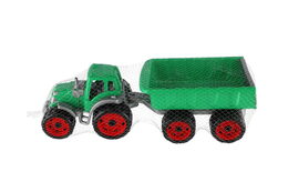 Teddies Traktor s vlekem plast 53cm na volný chod