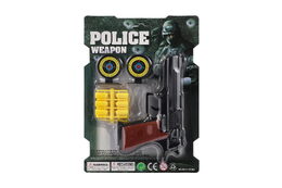 Teddies Pistole špuntovka 17cm plast + náboje 12ks + terč 2ks na kartě