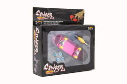 Teddies Skateboard prstový šroubovací plast 9cm s doplňky 4 barvy v krabičce 14x14x4cm