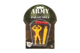 Teddies Parašutista figurka s padákem létající 9cm 2 barvy na kartě