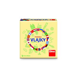 Poznej vlajky cestovní společenská hra v krabičce 13x13x4cm