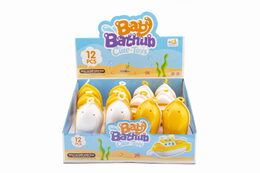 Teddies Lodička do vany na natažení plast plast 7x8x15cm 2 barvy 12ks v boxu