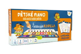 Elektronická hrací podložka pianko Zvířátka a jejich kapela 80x37cm na baterie v krabici 38x18x5cm