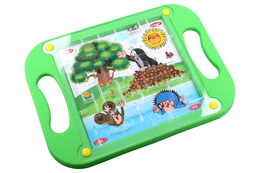 Kuličková hra Krtek plast hlavolam 20x15cm 3 barvy 12ks v boxu