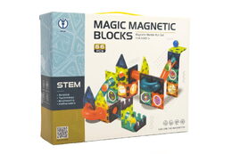Magnetická stavebnice plast 66ks v krabici 31x25x8cm