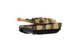 Tank plast 17cm na setrvačník na baterie se světlem se zvukem 2 barvy v krabici 20x11x9cm