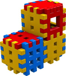 První stavebnice Blok 36ks v krabici 34x7x7cm 12m+