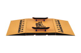 Skateboard prstový šroubovací 2ks plast 10cm s rampou s doplňky v krabičce 30x24x6cm