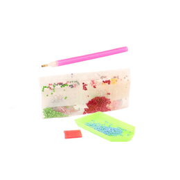 Diamantové malování s doplňky mix barev v sáčku 13x22x2cm