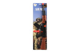 Pistole samopal ARMY plast 52cm na natažení na kartě 15,5x53x3cm
