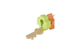 Skládanka/vkládačka Dveřní zámky dřevo 11ks v krabičce 20x20x5cm 18m+