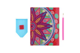 Kreativní sada diamantový deník květina s nalepovacími diamanty v krabici 19x21x3cm