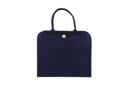 Edukační penál filc zapínání a otevírání zipů a knoflíků v sáčku 24x27x4cm