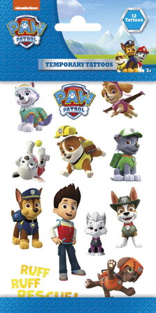 Tetování barevné Tlapková patrola/Paw patrol 12ks v sáčku