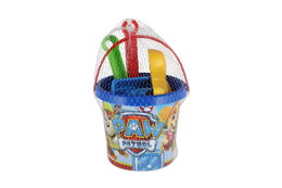 Sada na písek 5ks plast Paw Patrol/Tlapková patrola modrá v síťce 12x22x12cm 12m+ Wader