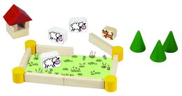 Farma stavebnice dřevo 100ks v krabici 30x20x6cm