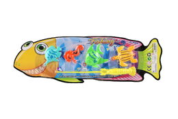 Hra ryby/rybář s prutem 26cm plast 5 barev na kartě 15,5x49x2cm