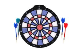 Terč se šipkami 4ks plast průměr 28cm v krabici 39x31x3cm