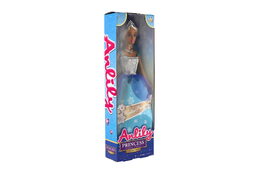 Panenka princezna Anlily plast 28cm modrá v krabici 10x32x5cm