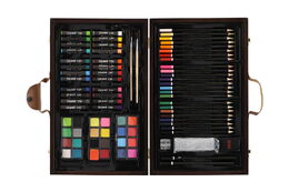 Sada na malování - Art box kreativní sada 79ks v dřevěném kufříku ve fólii 37x23x5cm