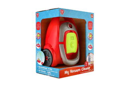 Vysavač plast 18x25cm na baterie se zvukem v krabici 29x17x23cm 24m+