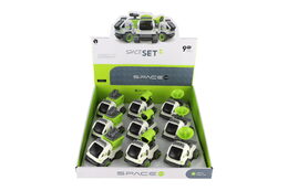Auto vesmírné plast 7x10cm na setrvačník 3 druhy 9ks v boxu