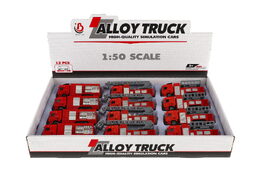 Auto hasiči plast 13-16cm na zpětné natažení 3 druhy 12ks v boxu