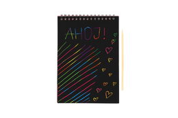 Škrabací/Vyškrabovací notes barevný 10 listů 20x14cm 2 barvy v sáčku