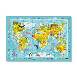 Puzzle Svět zvířat 45x31cm 80 dílků v krabici 25x16x6,5cm