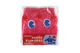 Pláštěnka dětská králík velikost 110-120cm růžová v sáčku 23x25cm