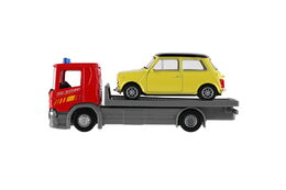 Auto odtahovka Welly Scania P320 + auto kov/plast 15cm 4 barvy v krabičce 18,5x10x6cm