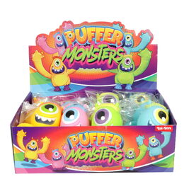 Příšerka gumová antistresová mačkací sliz 11cm 4 barvy 12ks v boxu