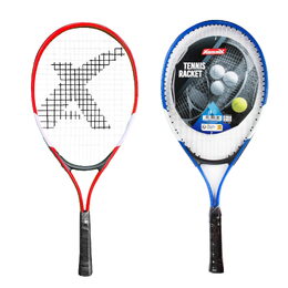 Sada badminton pálky 2ks + míček 2ks 65cm kov/plast 2 barvy v pouzdře