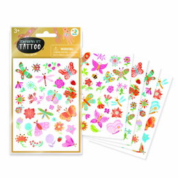 Tetování Motýli a květiny 10,5x15cm 4 listy v sáčku