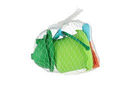 Sada na písek plast kbelík se sítkem 13x10cm, lopatka, hrabičky, mlýnek v síťce