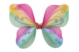 Křídla motýlí nylon 44x32cm v sáčku karneval