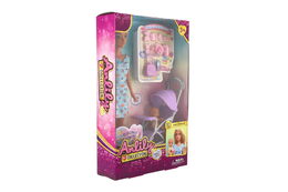 Panenka Anlily 30cm s holčičkou a kočárkem + doplňky plast v krabici 20x32x7cm