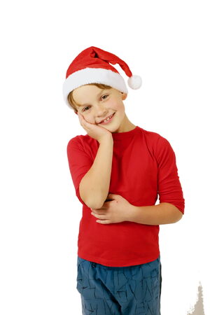 Čepice vánoční dětská látka průměr 25 cm na kartě karneval