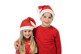 Čepice vánoční dětská látka průměr 25 cm na kartě karneval