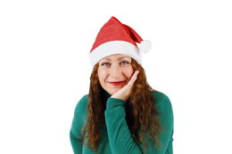 Čepice vánoční pro dospělé látka průměr 29 cm na kartě karneval