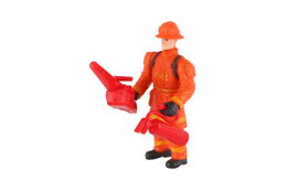 Figurka hasič plast 10cm s doplňky mix druhů na kartě 15,5x25,5x4cm