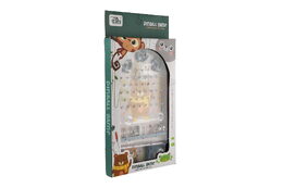 Pinball hra kuličková cvrnkací hlavolam plast 4 barvy v krabičce 14x25cm