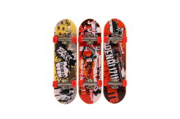 Skateboard prstový šroubovací s rampou plast mix druhů na kartě 20x29x7cm