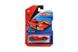 Auto sportovní kov/plast 8cm na volný chod mix druhů na kartě 11x16,5cm