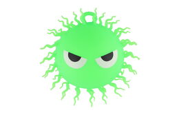 Míč chlupatý antistresový mačkací silikon 14cm na baterie se světlem 4 barvy v sáčku 6ks v boxu