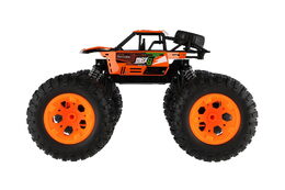 Auto RC Off-Road terénní 2,4GHz plast 32cm dobíjecí pack+baterie oranžové v krabici 38x23x26cm