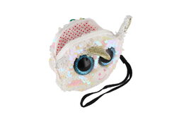 Peněženka dívčí zvířátko látková s flitry 10x10cm s doplňky do vlasů 4 druhy v sáčku 8ks v boxu