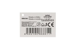 Maska zvíře pěnová 17x22cm 6 druhů karneval